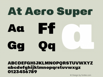 At Aero Super Version 2.000;Glyphs 3.1.1 (3148)图片样张