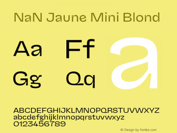NaN Jaune Mini Blond Version 1.002 | web-ttf图片样张