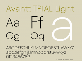 Avantt TRIAL Light Version 3.002;Glyphs 3.1.1 (3138)图片样张