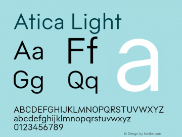Atica Light Version 1.002图片样张