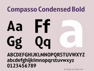 Compasso Condensed Bold Version 1.000图片样张