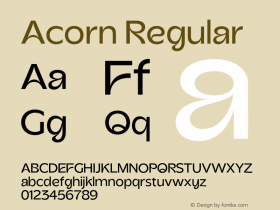 Acorn Regular Version 1.000;Glyphs 3.1.2 (3151)图片样张