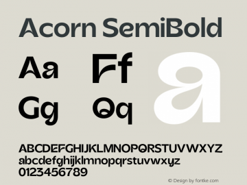 Acorn SemiBold Version 1.000;Glyphs 3.1.2 (3151)图片样张