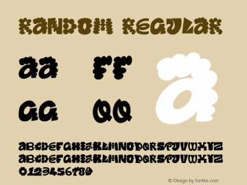 RANDOM Version 1.002;Fontself Maker 3.5.7图片样张