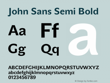 John Sans Semi Bold Version 1.000图片样张