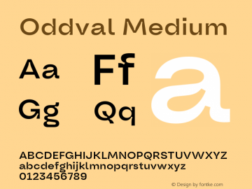 Oddval Medium Version 1.000 | FøM Fix图片样张