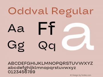 Oddval Regular Version 1.000 | FøM Fix图片样张