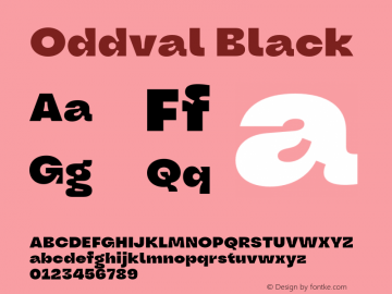 Oddval Black Version 1.000;Glyphs 3.2 (3179)图片样张