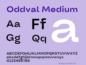 Oddval Medium Version 1.000;Glyphs 3.2 (3179)图片样张