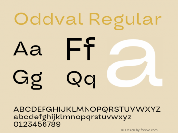 Oddval Regular Version 1.000;Glyphs 3.2 (3179)图片样张