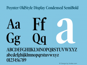 Poynter OldStyle Display Condensed SemiBold Version 1.000 | FøM Fix图片样张