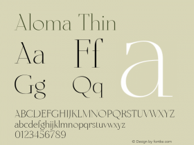 Aloma Thin Version 1.001图片样张