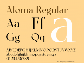 Aloma Regular Version 1.001图片样张