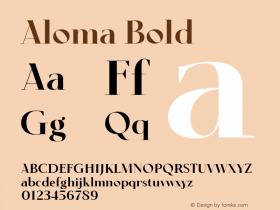 Aloma Bold Version 1.001图片样张
