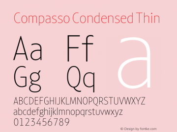 Compasso Condensed Thin Version 1.000图片样张