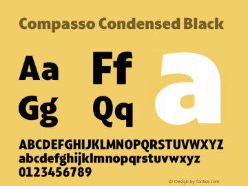 Compasso Condensed Black Version 1.000图片样张