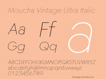 Moucha Vintage Ultra Italic Version 1.000图片样张