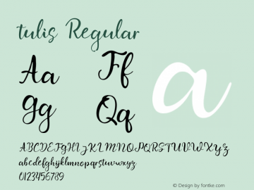 Regular tulis best sale