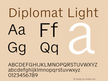 Diplomat Light Version 1.001 (Mar 2023) | web-ttf图片样张