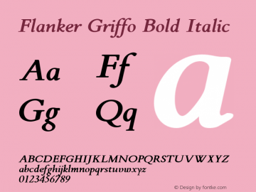 Flanker Griffo Bold Italic 3.200图片样张