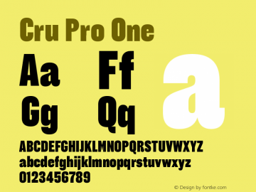 Cru Pro One Version 1.001图片样张