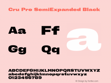 Cru Pro SemiExpanded Black Version 1.001图片样张