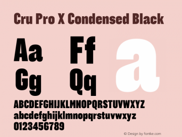 Cru Pro X Condensed Black Version 1.001图片样张