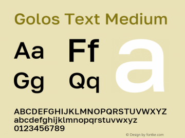 Golos Text Medium Version 2.004; ttfautohint (v1.8.4.7-5d5b)图片样张