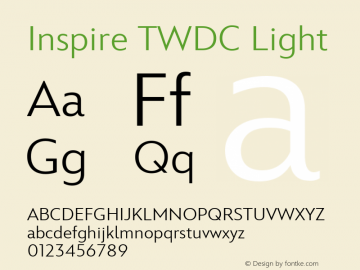 Inspire TWDC Light Version 2.0 | web-ttf图片样张