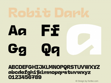 Robit Dark Version 1.031;Glyphs 3.1.1 (3148) | WF图片样张