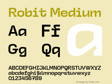 Robit Medium Version 1.031;Glyphs 3.1.1 (3148) | WF图片样张