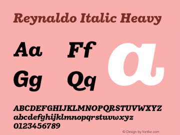 Reynaldo-ItalicHeavy Version 1.000;PS 001.000;hotconv 1.0.88;makeotf.lib2.5.64775图片样张