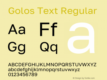 Golos Text Regular Version 2.004图片样张