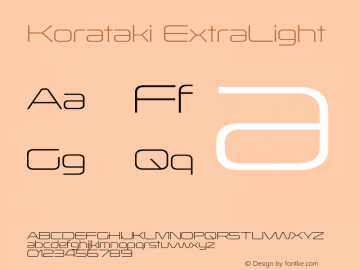 KoratakiXl-Regular Version 3.000图片样张