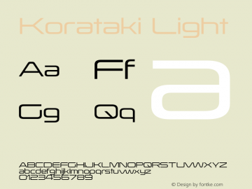 KoratakiLt-Regular Version 3.000图片样张