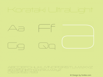 KoratakiUl-Regular Version 3.000图片样张
