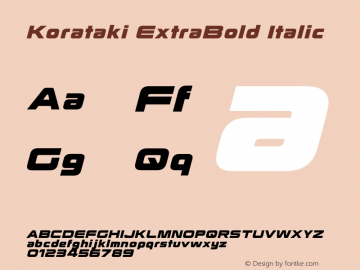 KoratakiEb-Italic Version 3.000图片样张