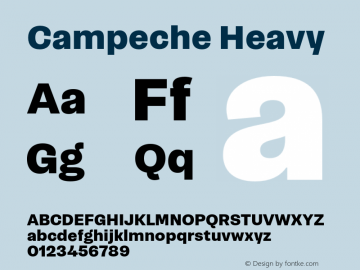 Campeche Heavy Version 1.000;Glyphs 3.1.2 (3151)图片样张