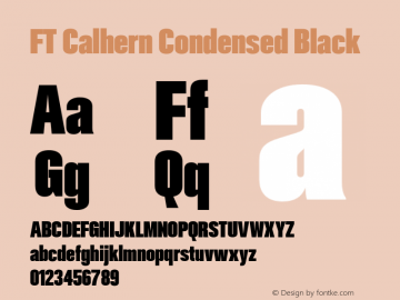 FT Calhern Condensed Black Version 1.001 (2023-01-31) | web-otf图片样张