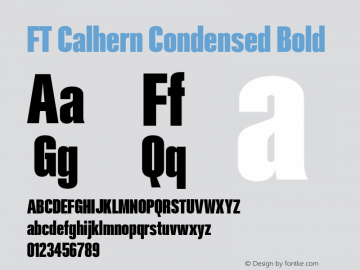 FT Calhern Condensed Bold Version 1.001 (2023-01-31) | web-otf图片样张