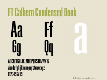 FT Calhern Condensed Book Version 1.001 (2023-01-31) | web-otf图片样张