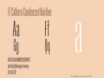 FT Calhern Condensed Hairline Version 1.001 (2023-01-31) | web-otf图片样张