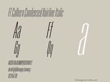 FT Calhern Condensed Hairline Italic Version 1.001 (2023-01-31) | web-otf图片样张
