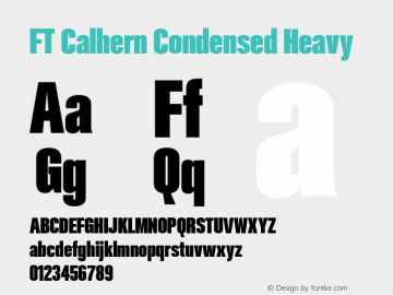 FT Calhern Condensed Heavy Version 1.001 (2023-01-31) | web-otf图片样张