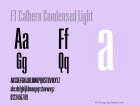 FT Calhern Condensed Light Version 1.001 (2023-01-31) | web-otf图片样张