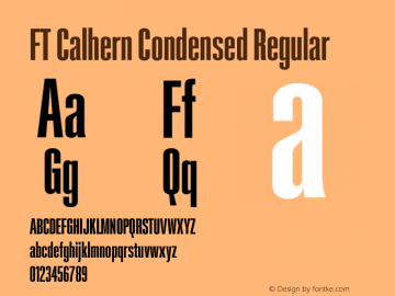 FT Calhern Condensed Regular Version 1.001 (2023-01-31) | web-otf图片样张