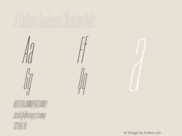 FT Calhern Condensed Skeleton Italic Version 1.001 (2023-01-31) | web-otf图片样张