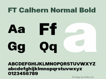 FT Calhern Normal Bold Version 1.001 (2023-01-31) | web-otf图片样张