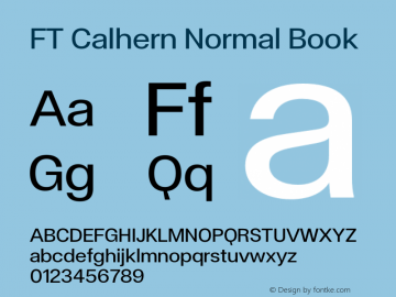 FT Calhern Normal Book Version 1.001 (2023-01-31) | web-otf图片样张