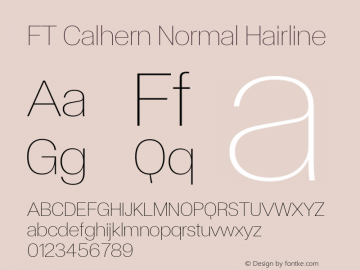 FT Calhern Normal Hairline Version 1.001 (2023-01-31) | web-otf图片样张